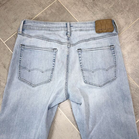 American Eagle Jeans Mens 32x36 Blue Skinny Next Level Flex Faded - Picture 9 of 11